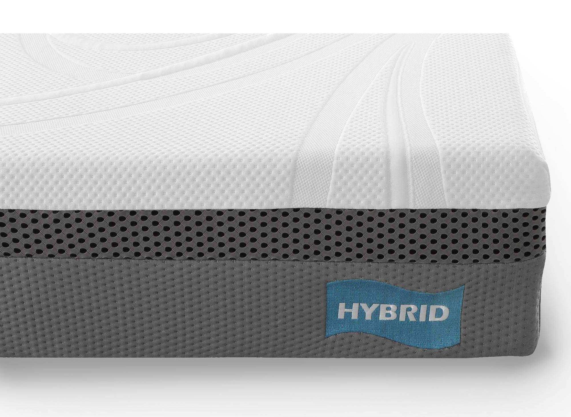 Matelas HYBRID 140 x 190 cm ressorts ensachés et mémoire de forme épaisseur 26 cm