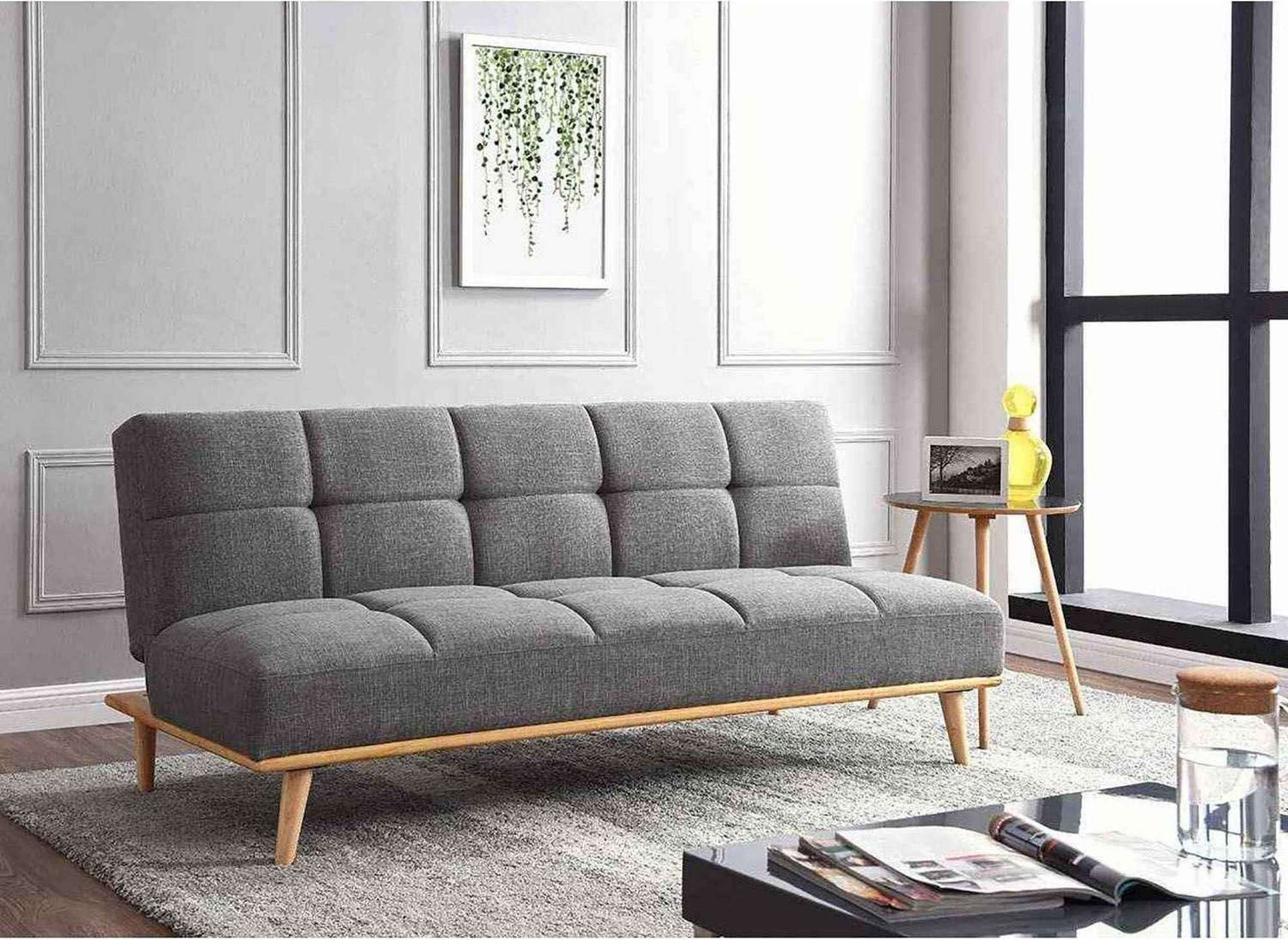 Banquette clic clac scandinave 3 places gris JESSY