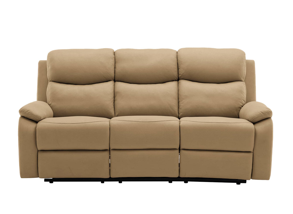 Canapé relax effet simili cuir camel 3 places JACOB