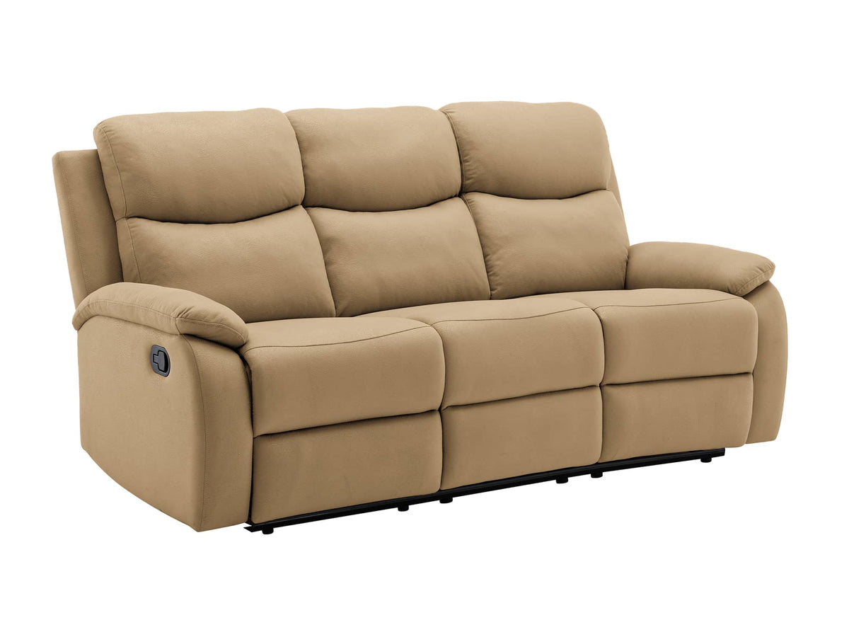 Canapé relax effet simili cuir camel 3 places JACOB