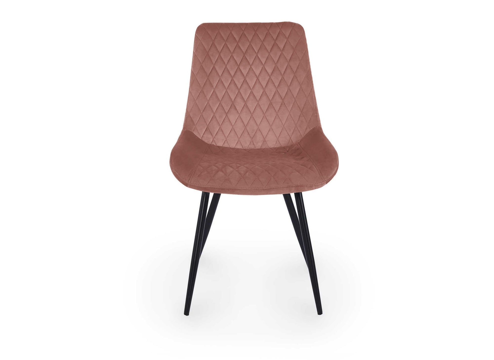 Lot de 2 chaises design en velours rose YOLA