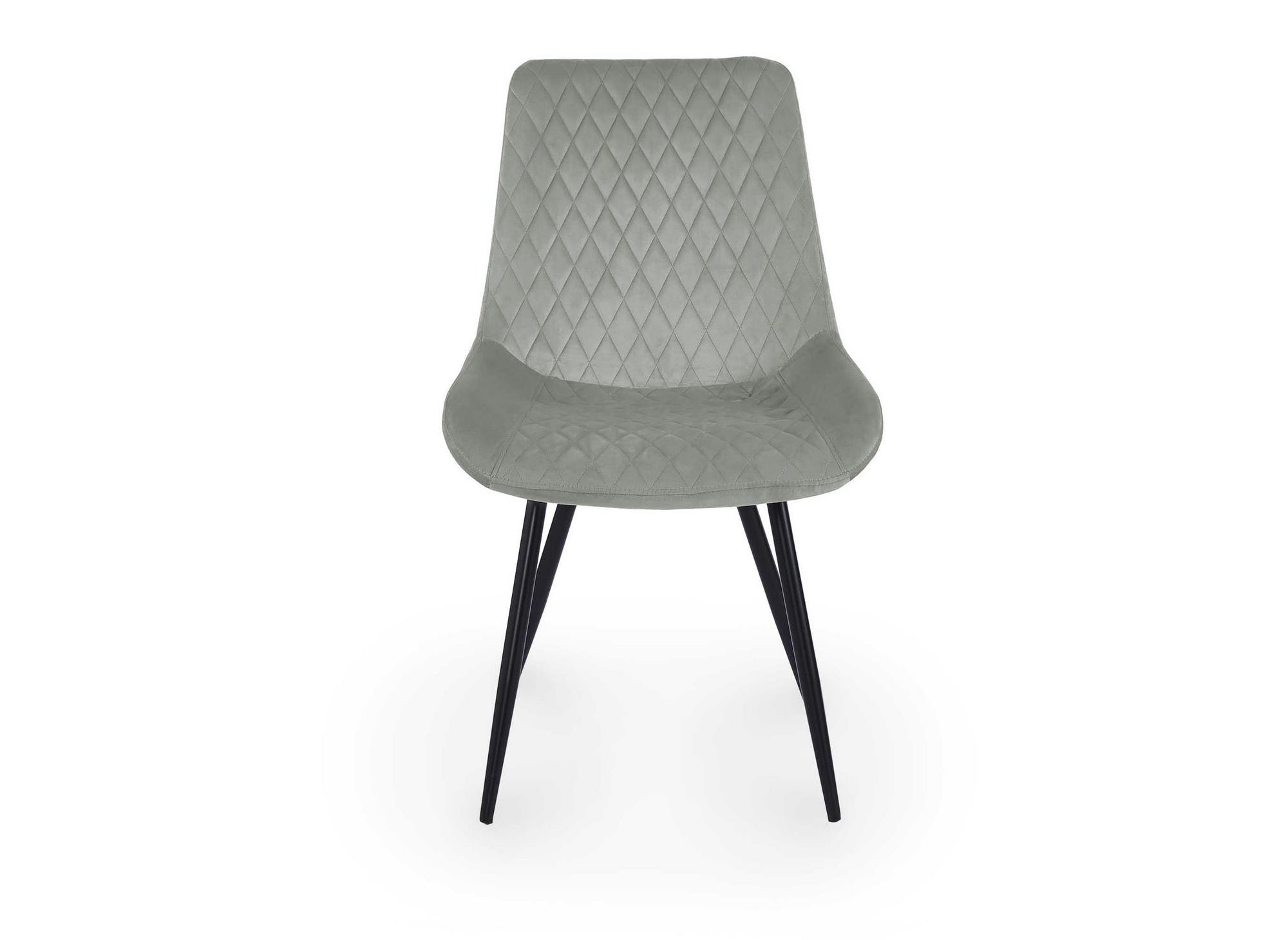 Lot de 2 chaises design en velours gris YOLA