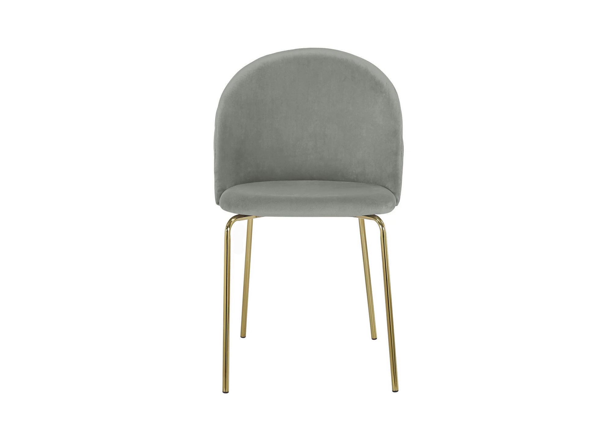 Lot de 2 chaises design en velours gris KENNETH