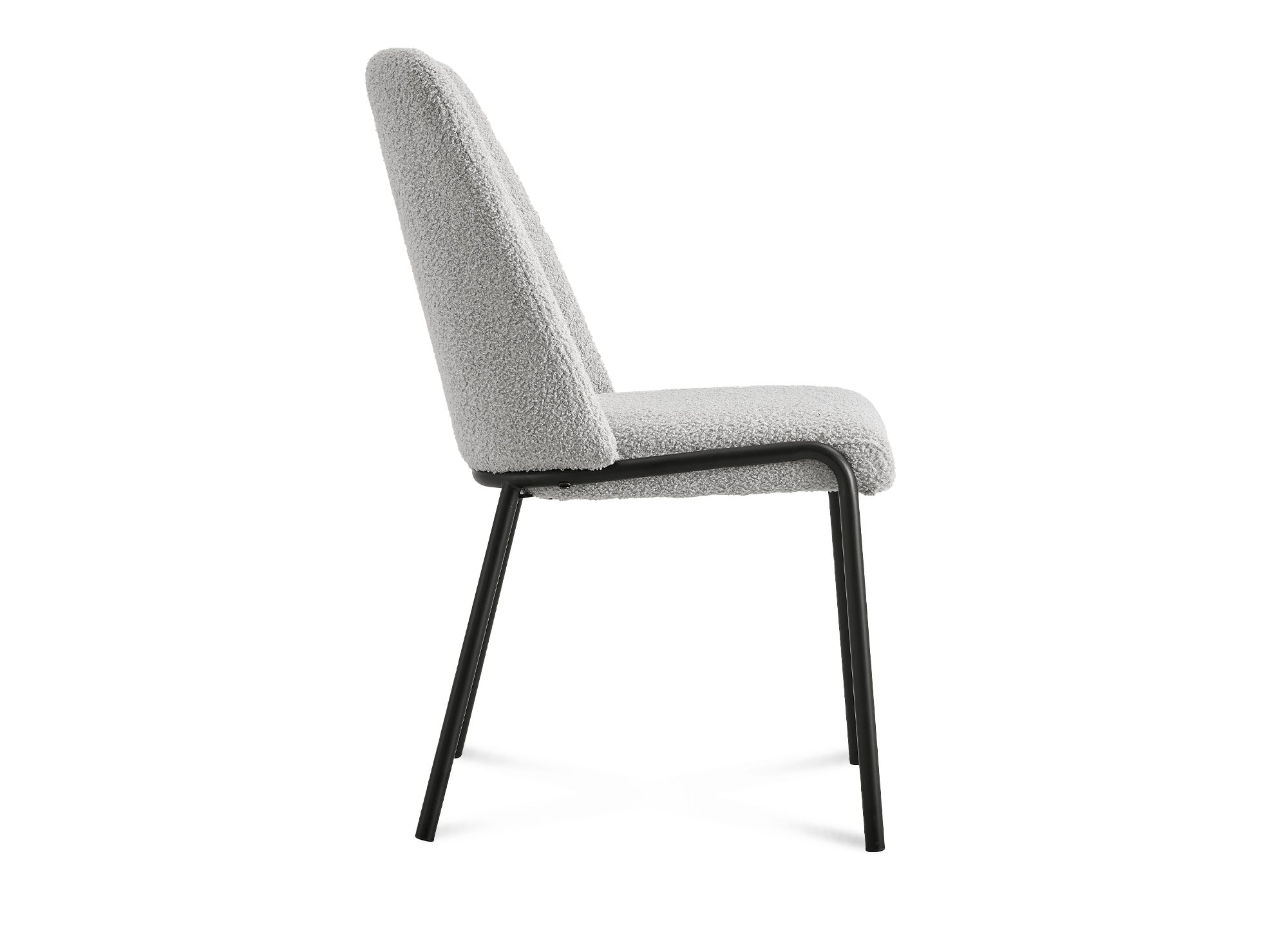 Lot de 2 chaises effet peau de mouton gris APRIL