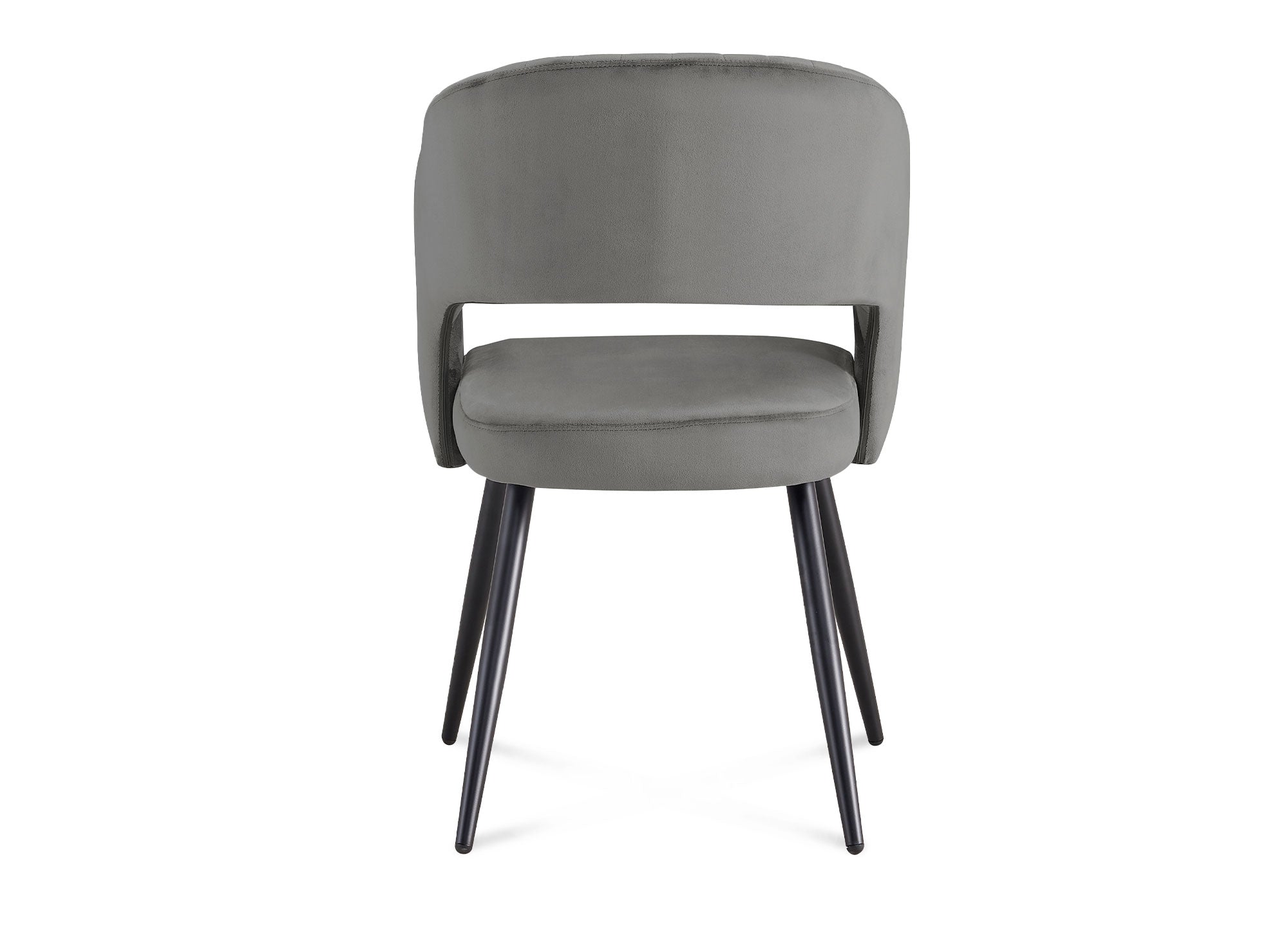 Lot de 2 chaises design en velours gris GLORIA