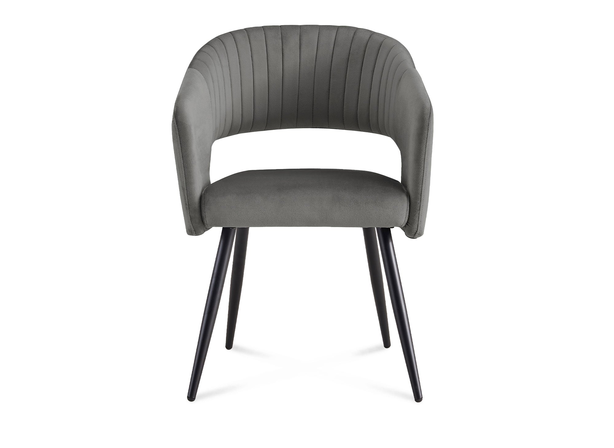 Lot de 2 chaises design en velours gris GLORIA