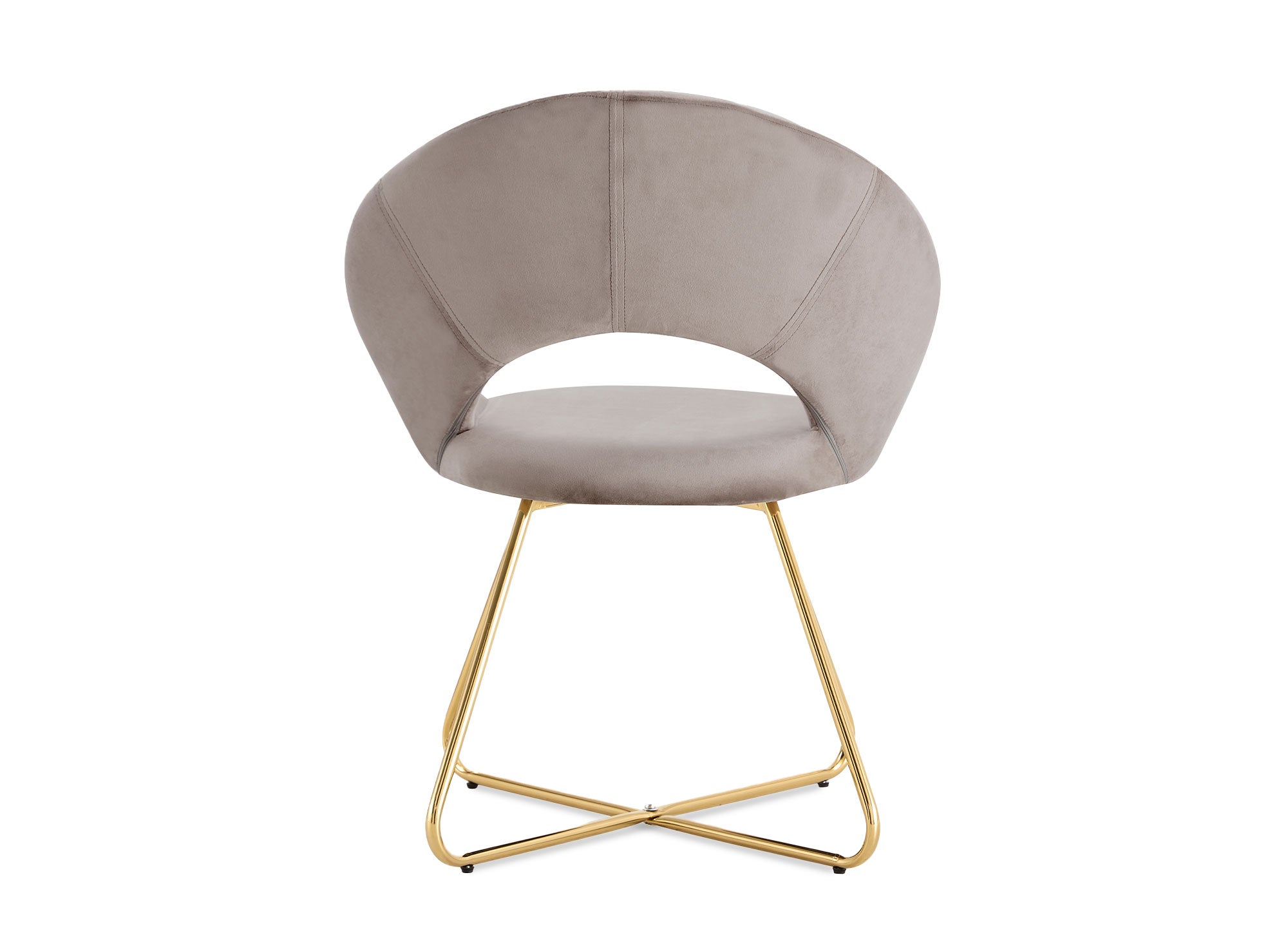 Lot de 2 chaises design en velours beige PETRA
