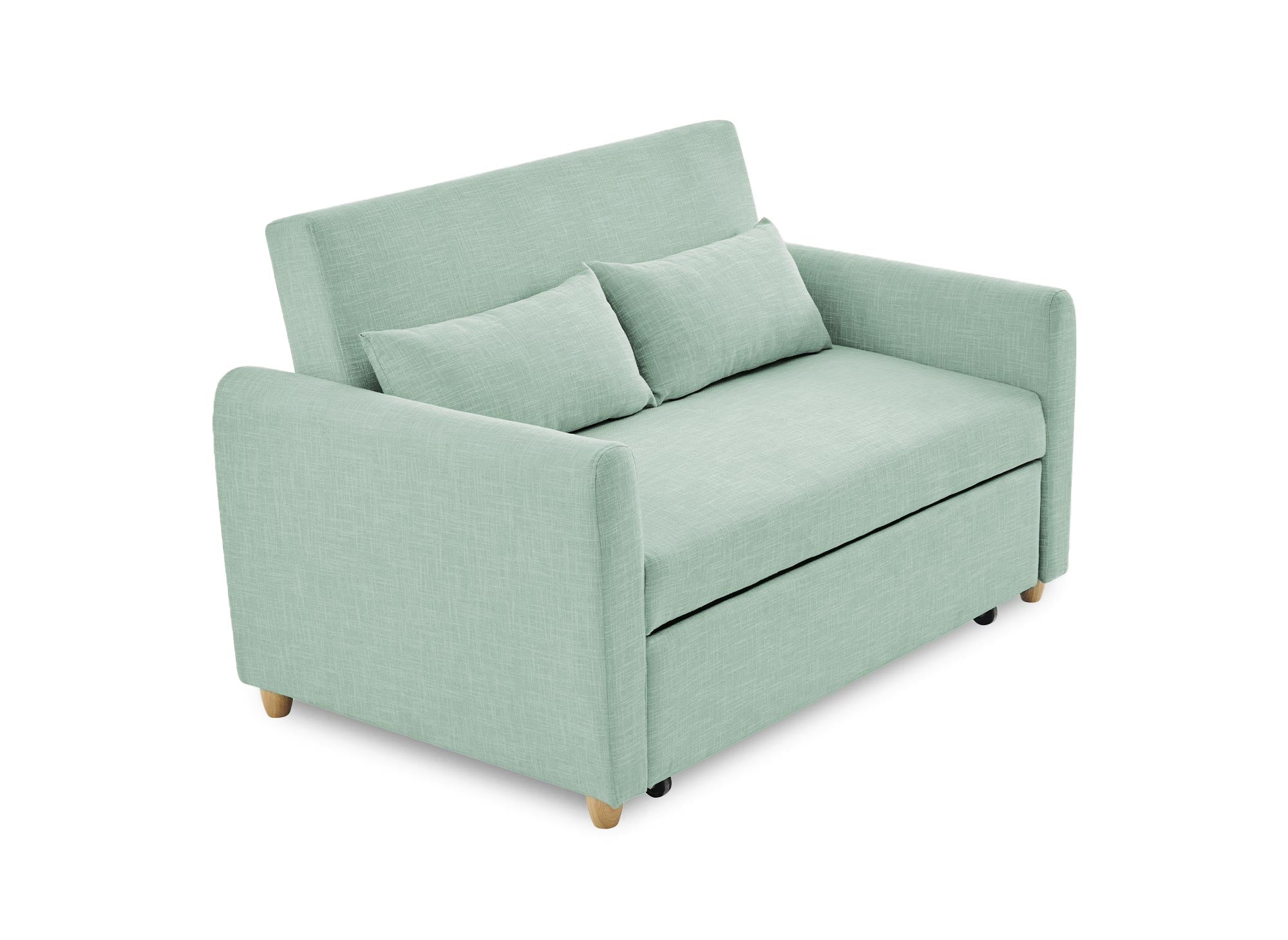 Canapé convertible scandinave en tissu vert d'eau KALAYA