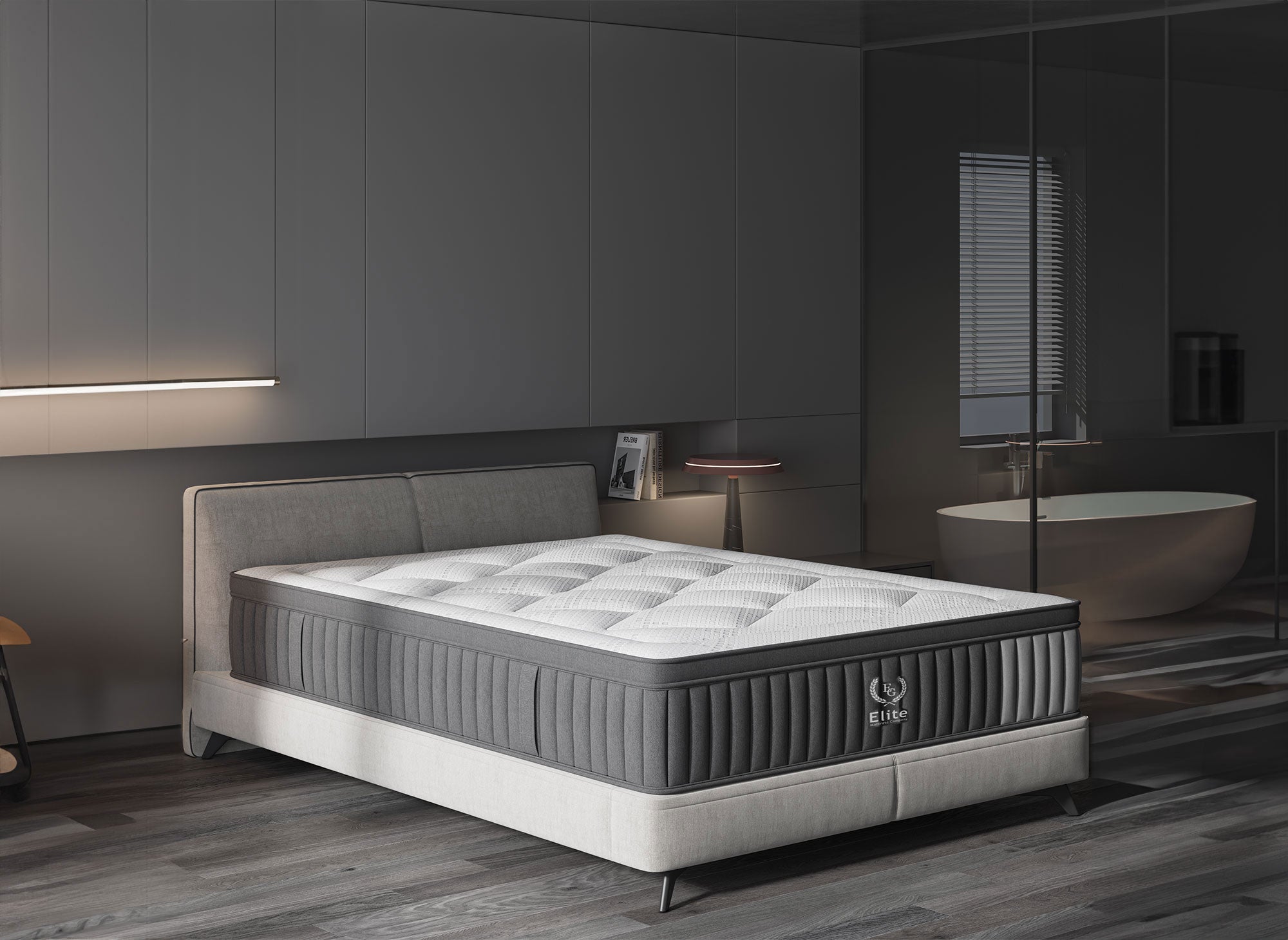 Matelas hybride ressorts ensachés 160 x 200 cm épaisseur 30 cm ASTRO