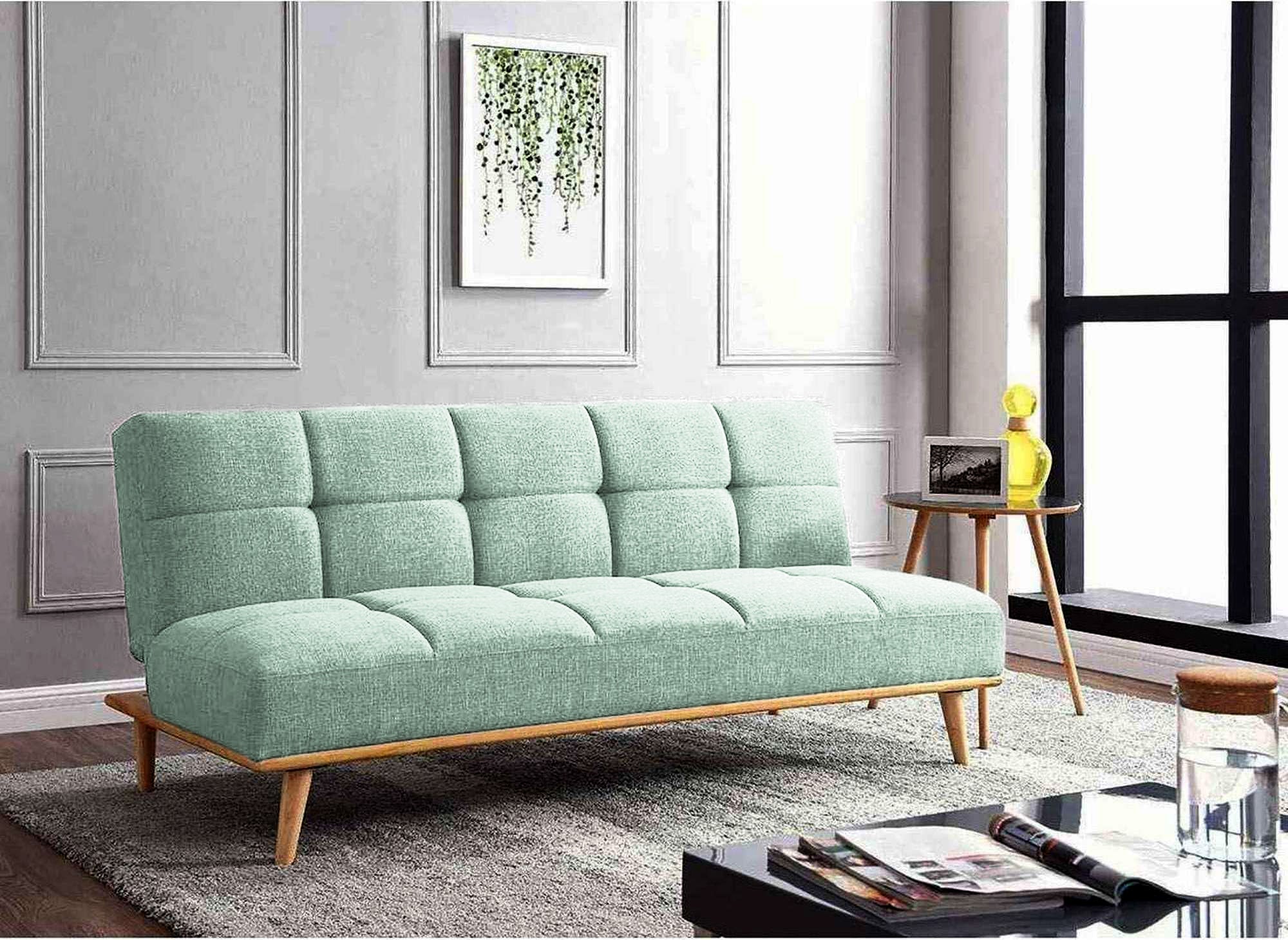 Banquette clic clac scandinave 3 places vert d'eau JESSY