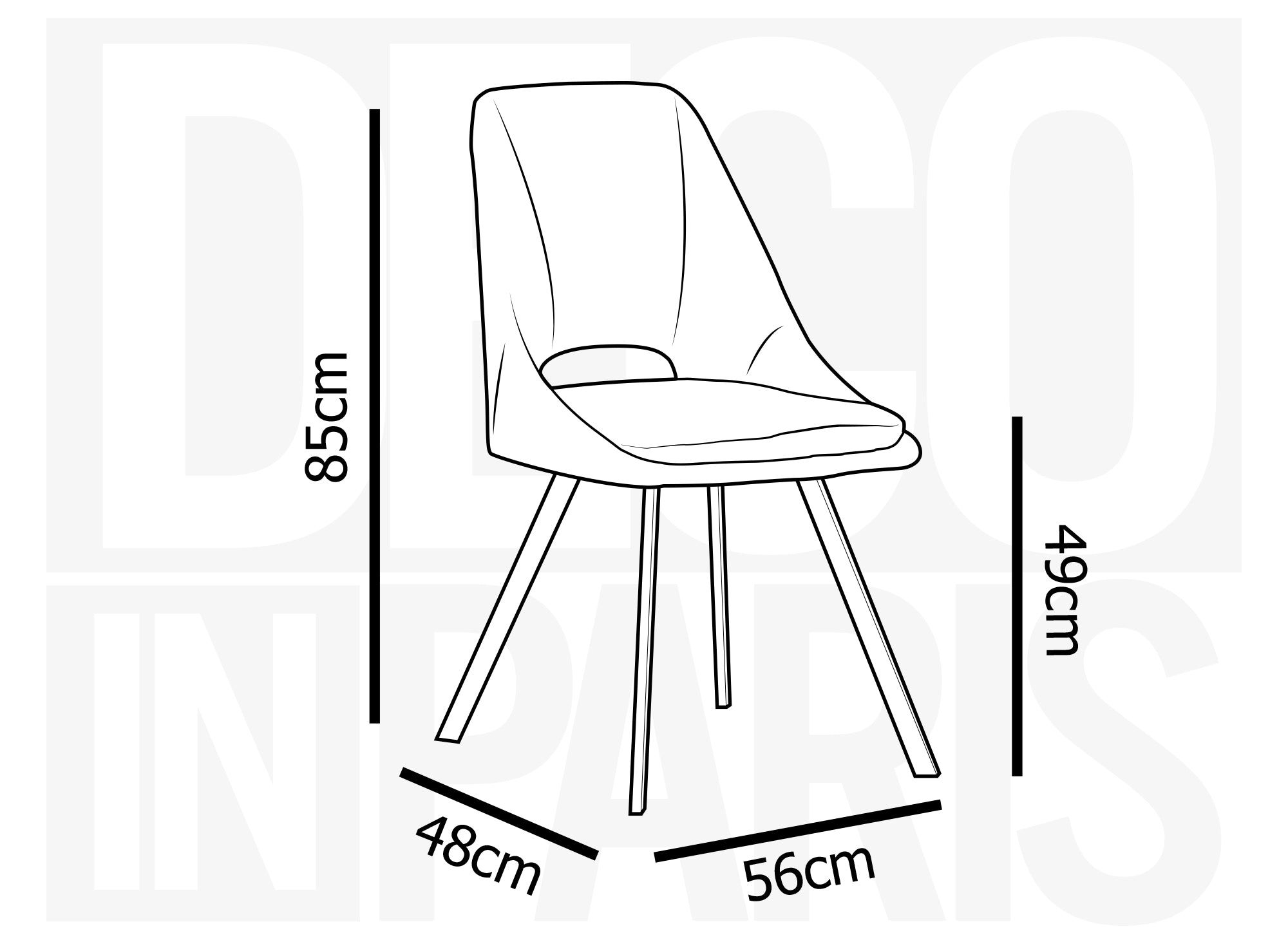 Lot de 2 chaises effet peau de mouton beige NARCISSE