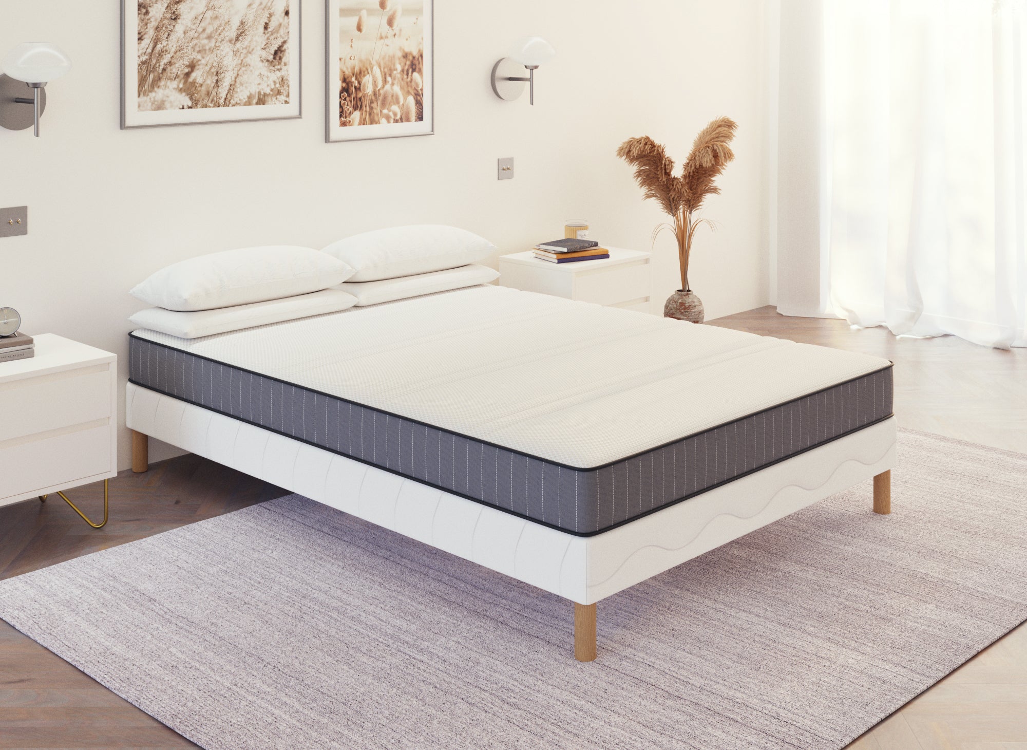Matelas en mousse 140 x 190 cm épaisseur 15 cm WOLK