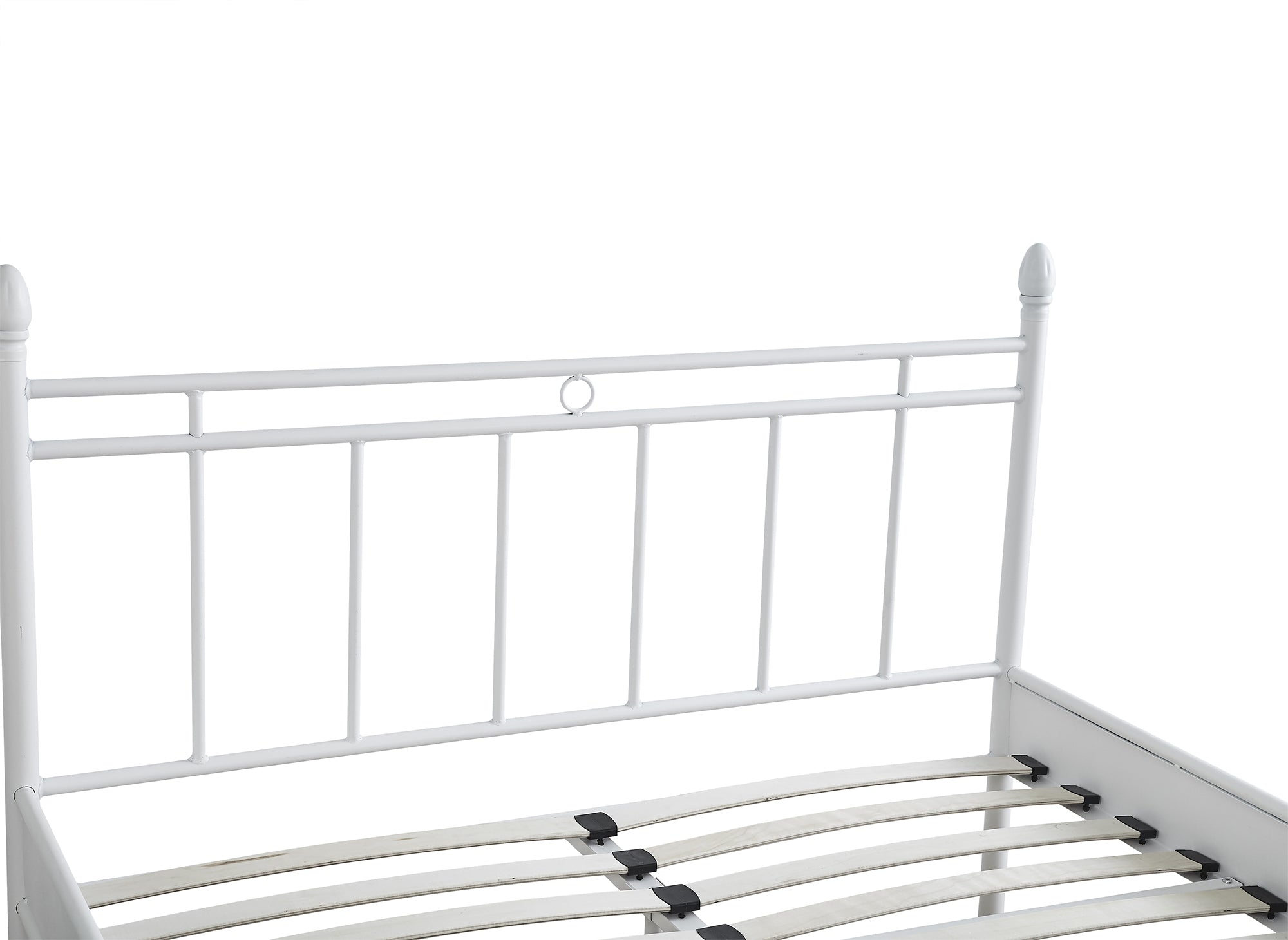 Lit double en métal blanc KADY 160 x 200 cm