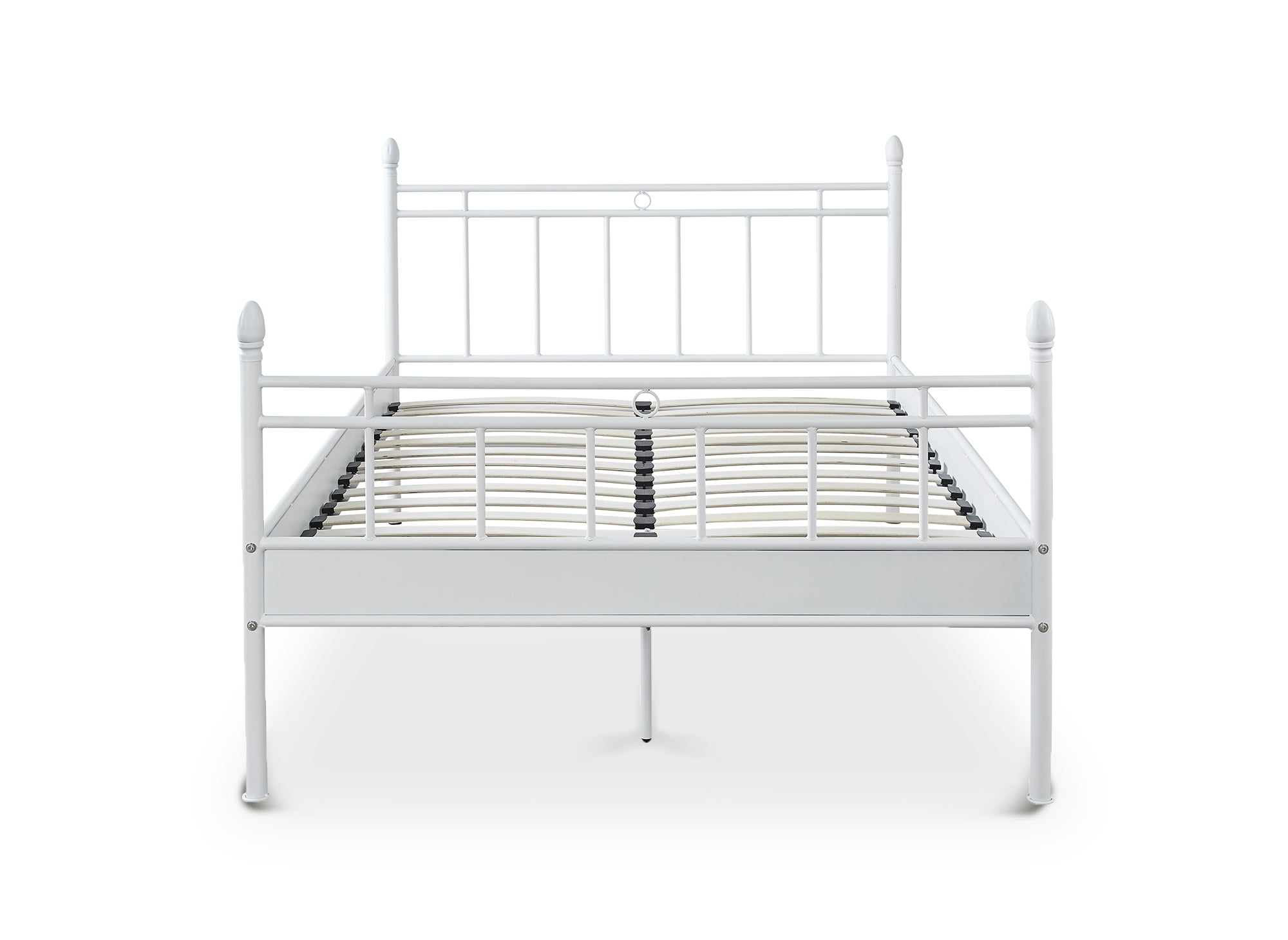 Lit double en métal blanc KADY 160 x 200 cm