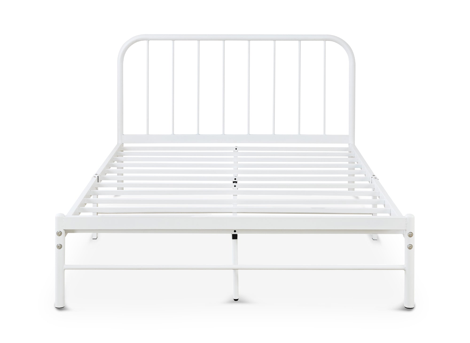 Lit double en métal blanc GASTON 160x200 cm