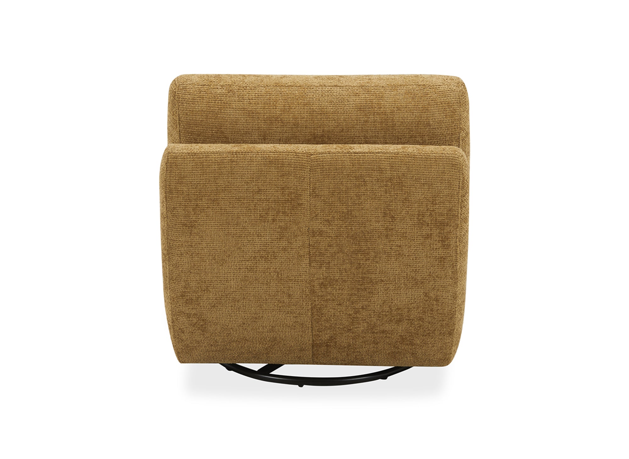 Fauteuil pivotant en velours chiné jaune TANGO