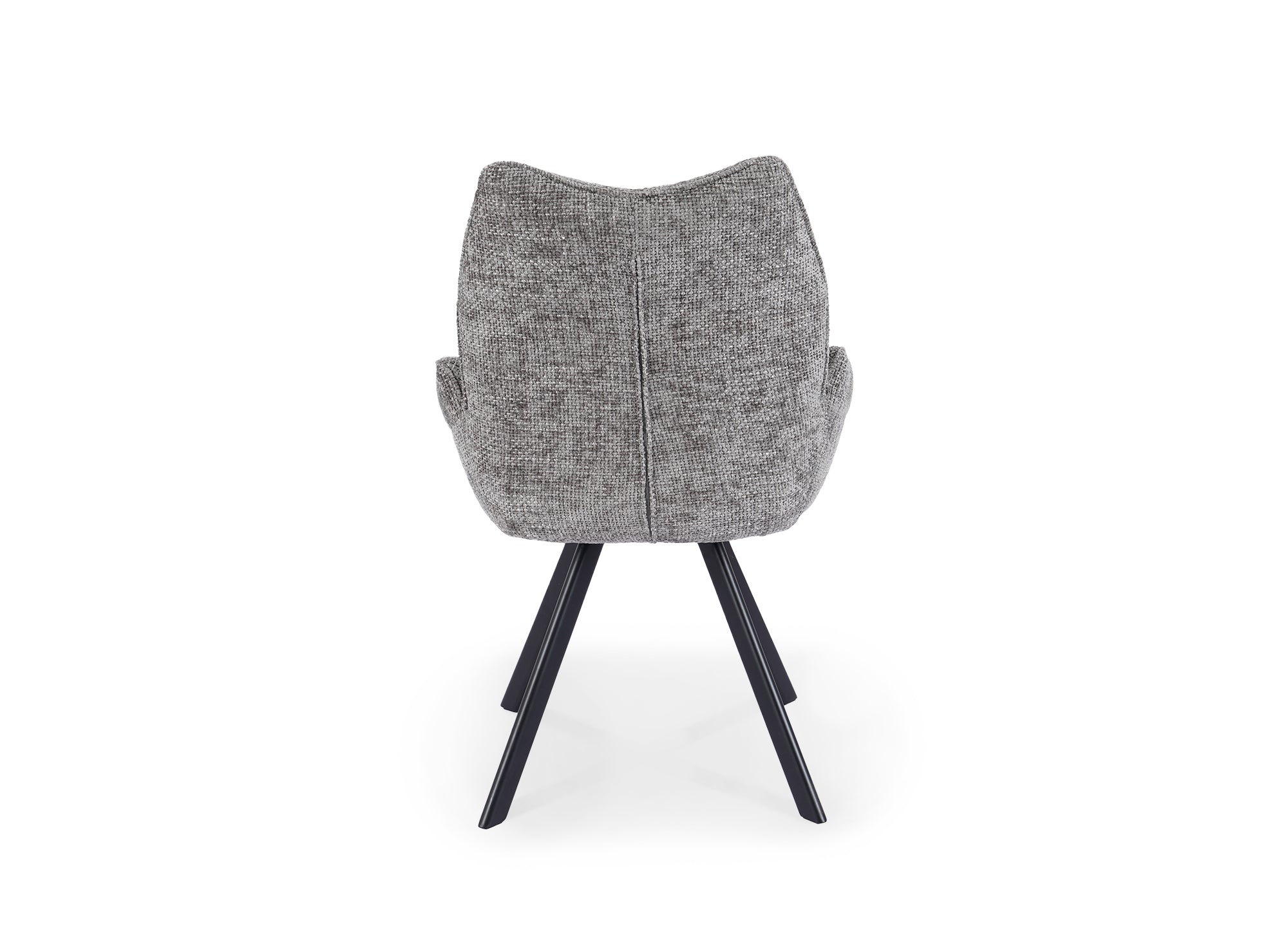 Chaise pivotante avec accoudoirs en tissu gris TALIA