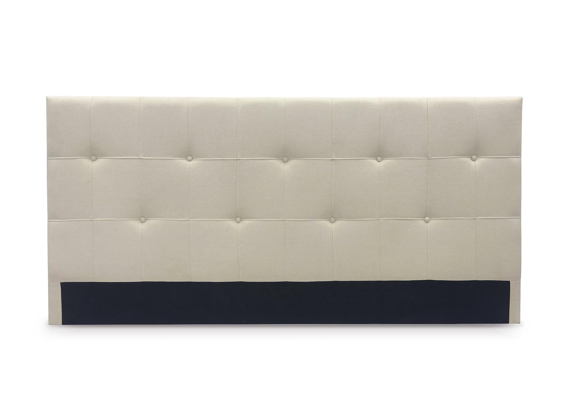 Tête de lit capitonnée en tissu beige 180 cm DOMICE