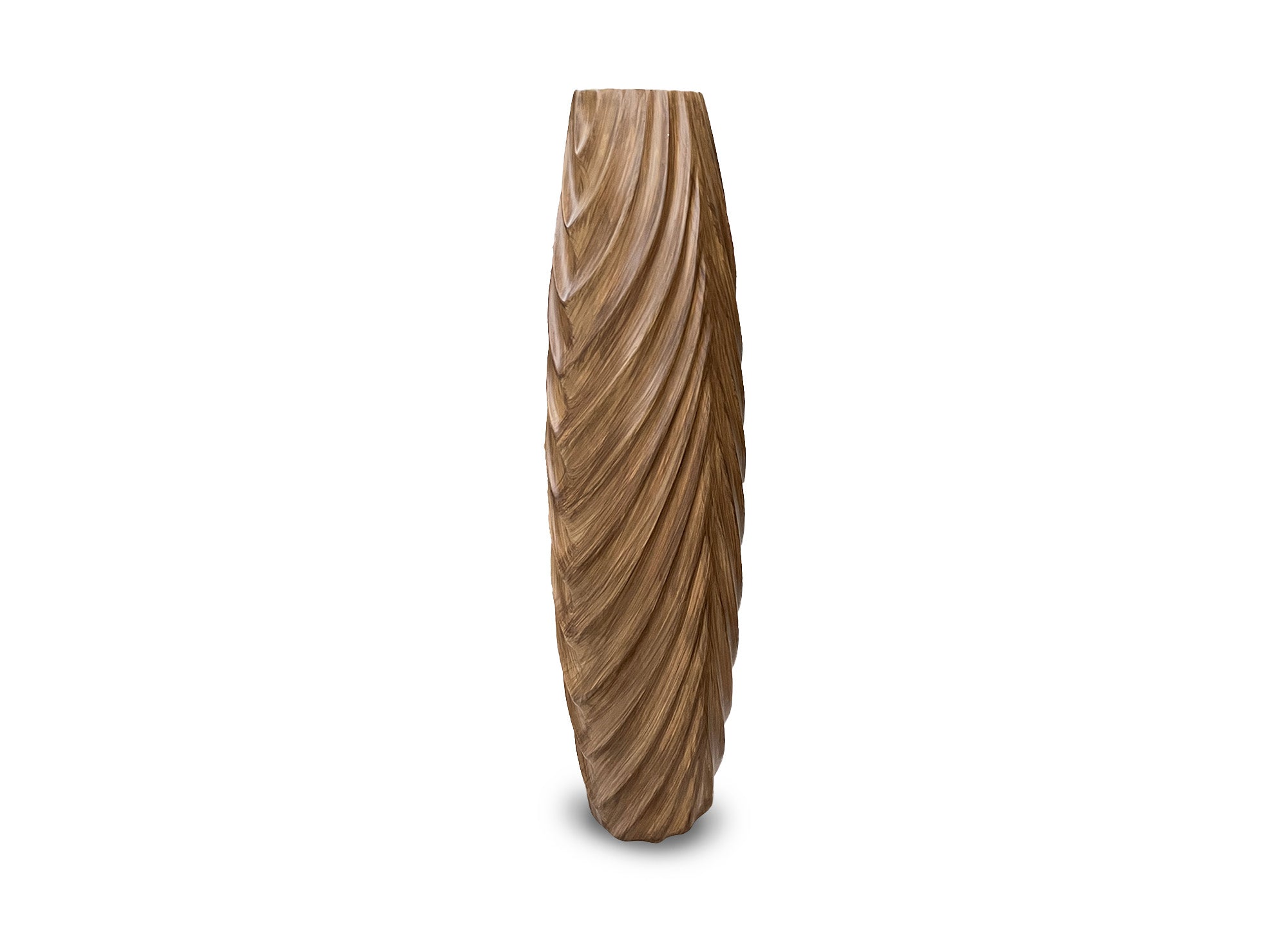 Vase XL en polyrésine imitation bois H59 cm DERYA