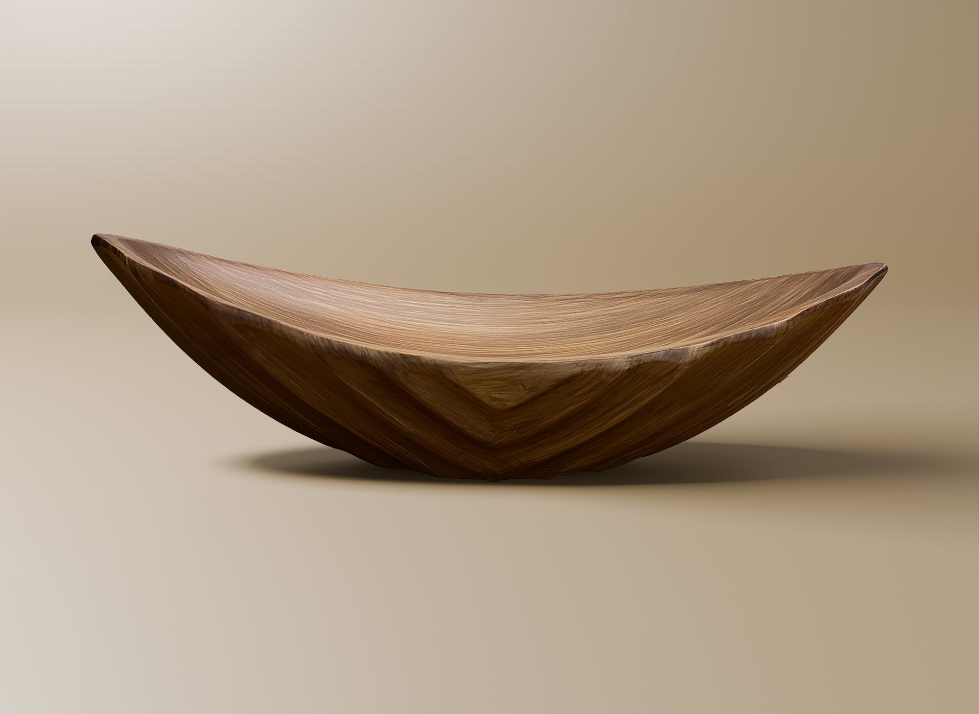 Grande coupe décorative effet bois sculpté 44 cm DERYA