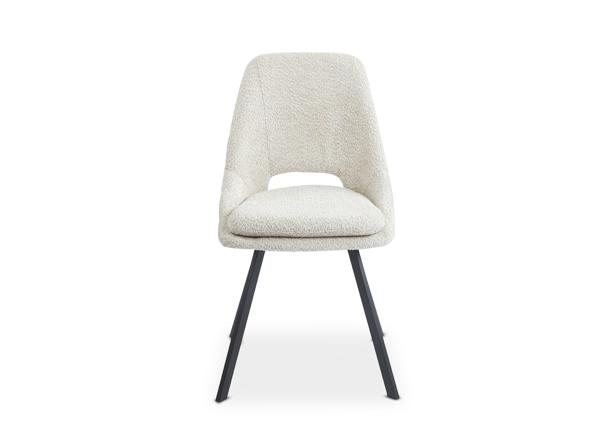 Lot de 4 chaises effet peau de mouton beige NARCISSE