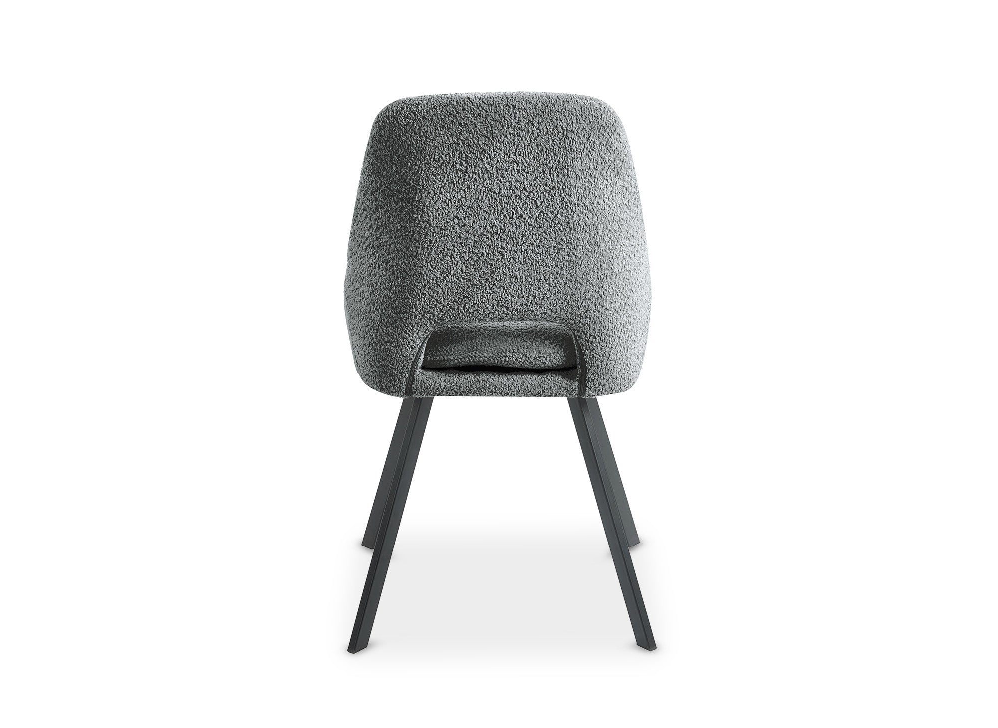 Lot de 4 chaises effet peau de mouton gris clair NARCISSE