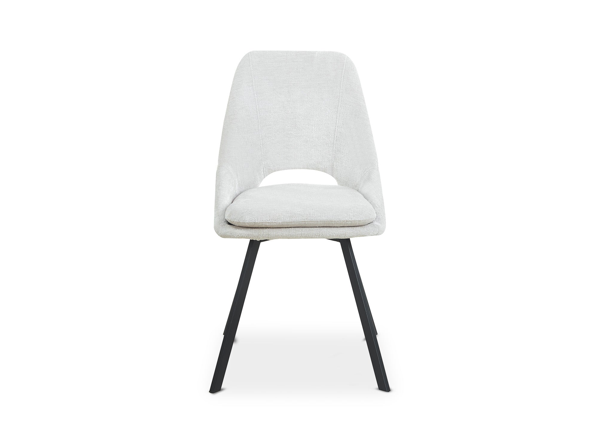 Lot de 4 chaises en velours texturé beige NARCISSE