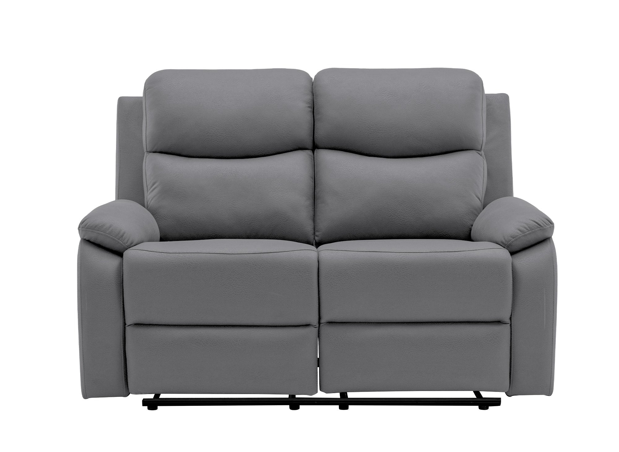 Canapé relax effet simili cuir gris foncé 2 places JACOB