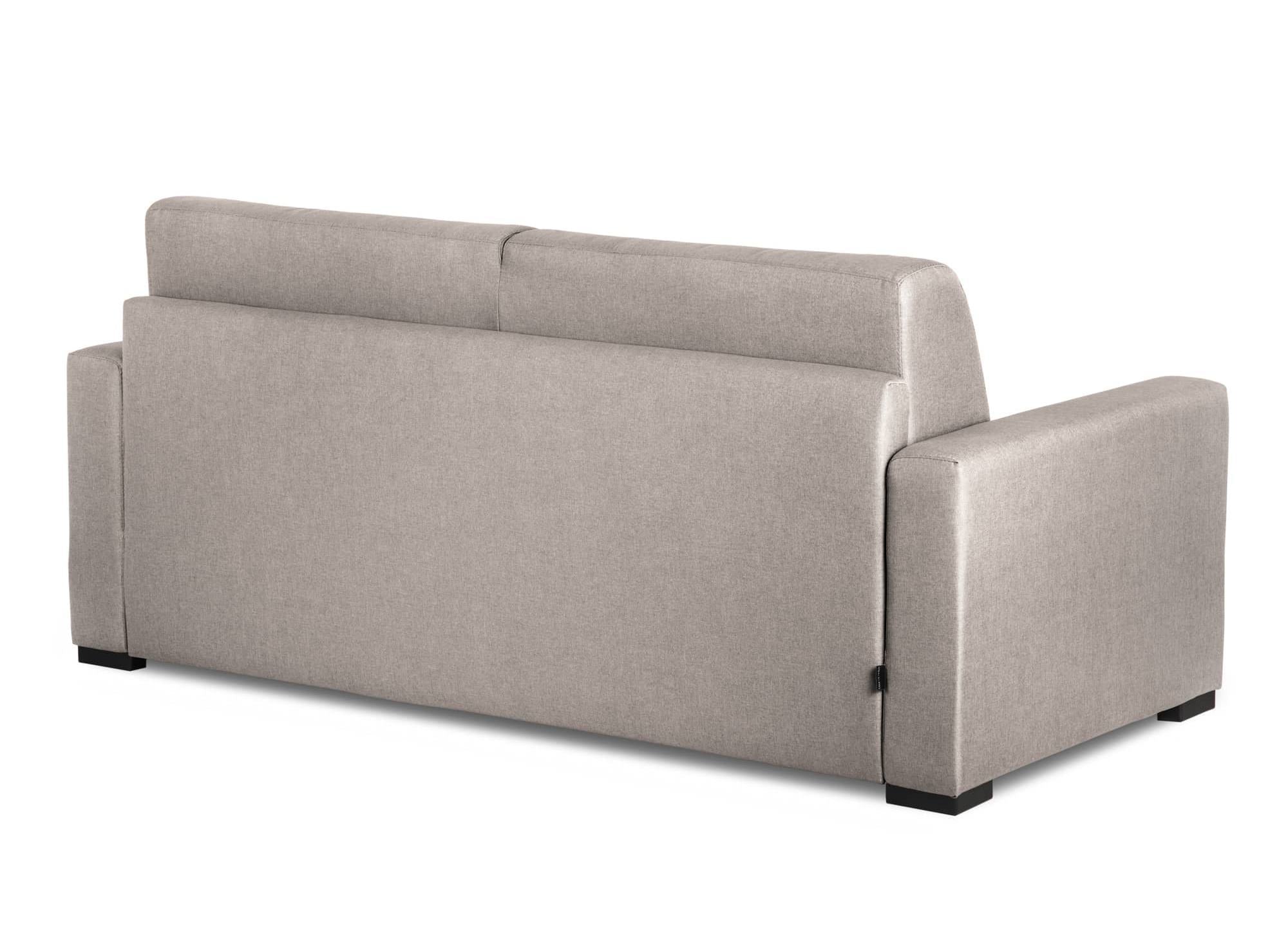 Canapé convertible 3 places LOUNA en tissu beige ouverture express