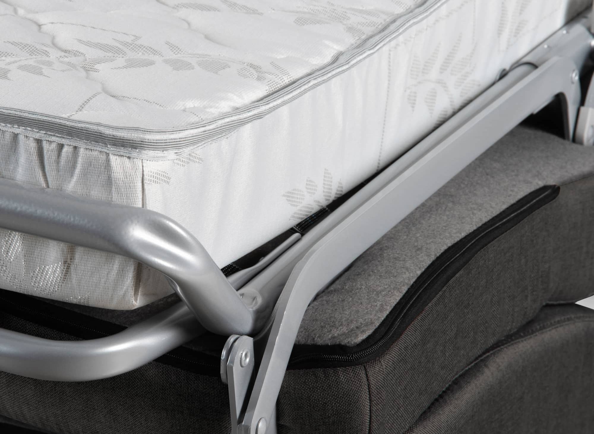 Canapé d'angle réversible convertible express en tissu gris carbon LOUNA