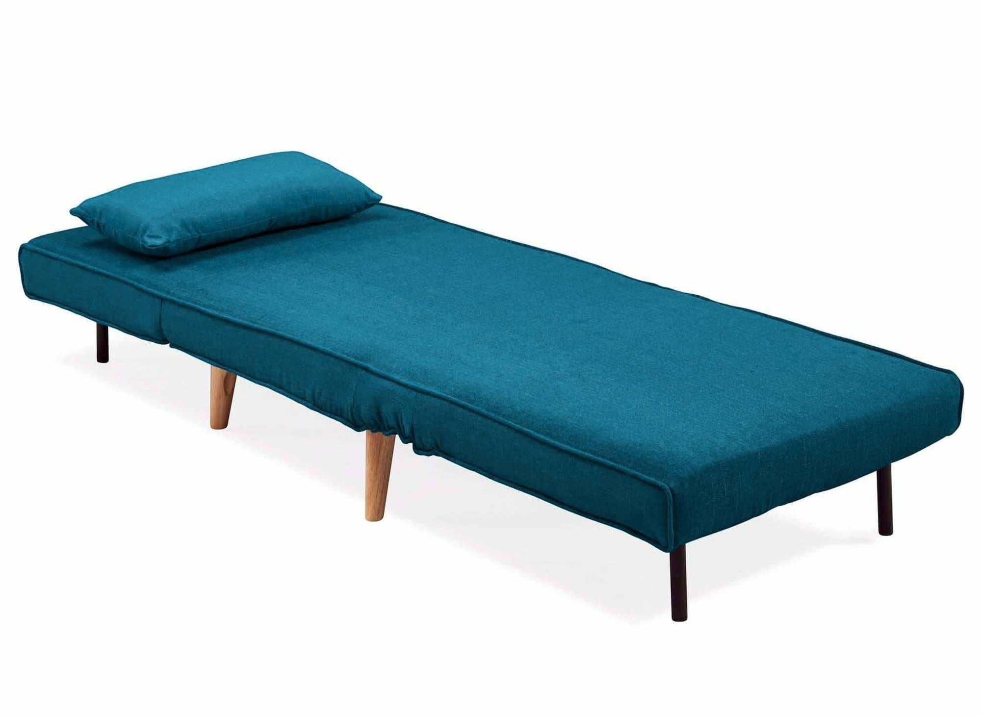 Fauteuil convertible en tissu bleu TONKA