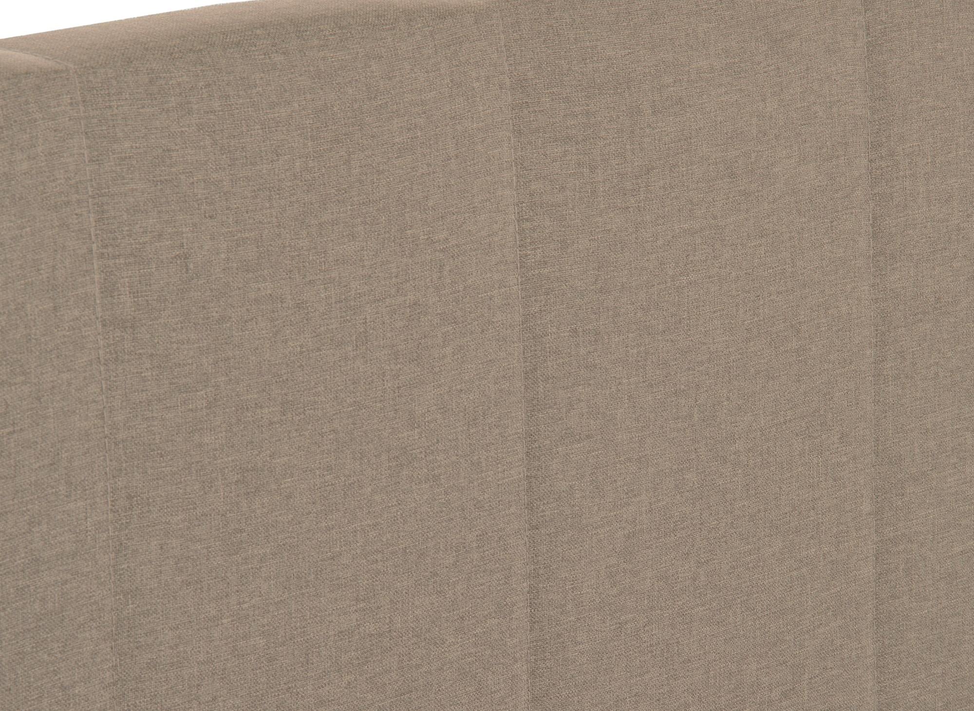 Lit boxspring 140x200 avec coffre de rangement en tissu beige moka - AKADIA