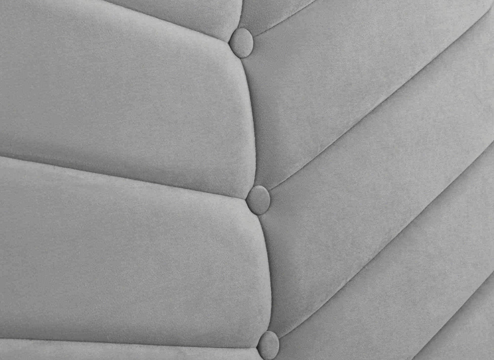 Lit avec sommier relevable et coffre en velours gris 180x200 cm PALMA