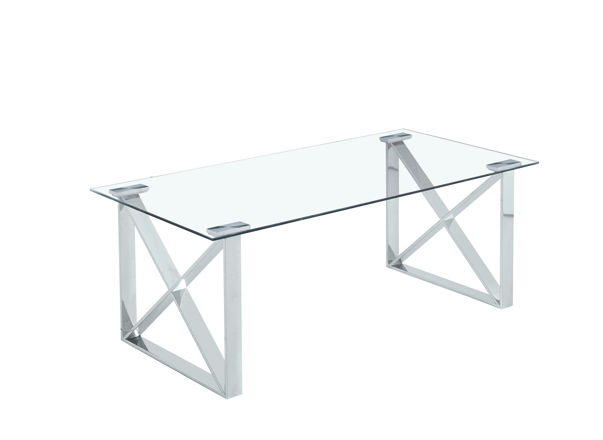 Table basse rectangulaire en verre ISORE