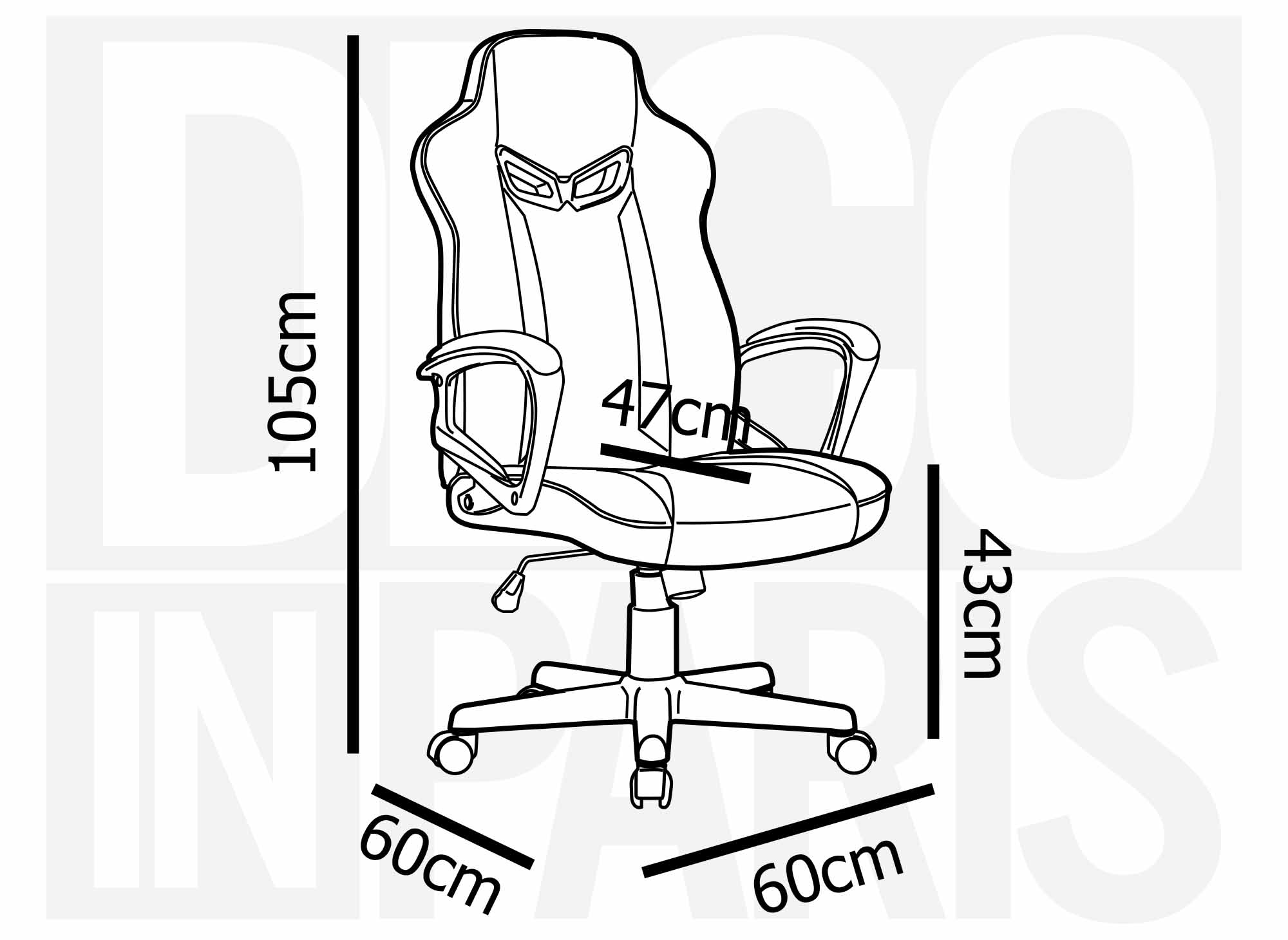 Fauteuil de bureau gaming noir et rouge MICRON