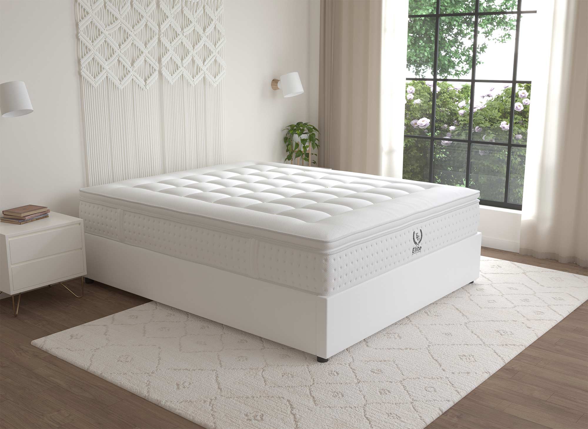 Matelas hybride mousse mémoire en gel et ressorts ensachés 180 x 200 cm épaisseur 31 cm SERENA
