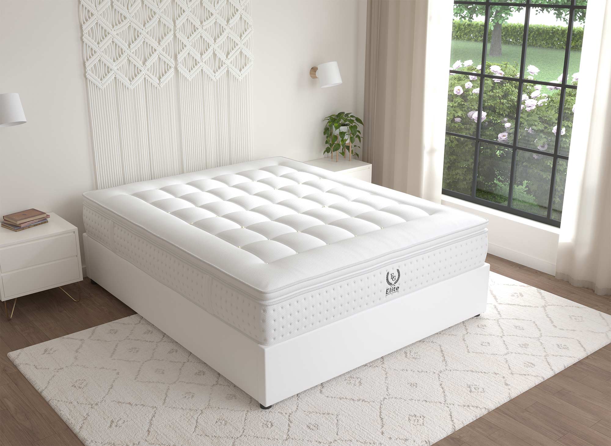 Matelas hybride mousse mémoire en gel et ressorts ensachés 180 x 200 cm épaisseur 31 cm SERENA