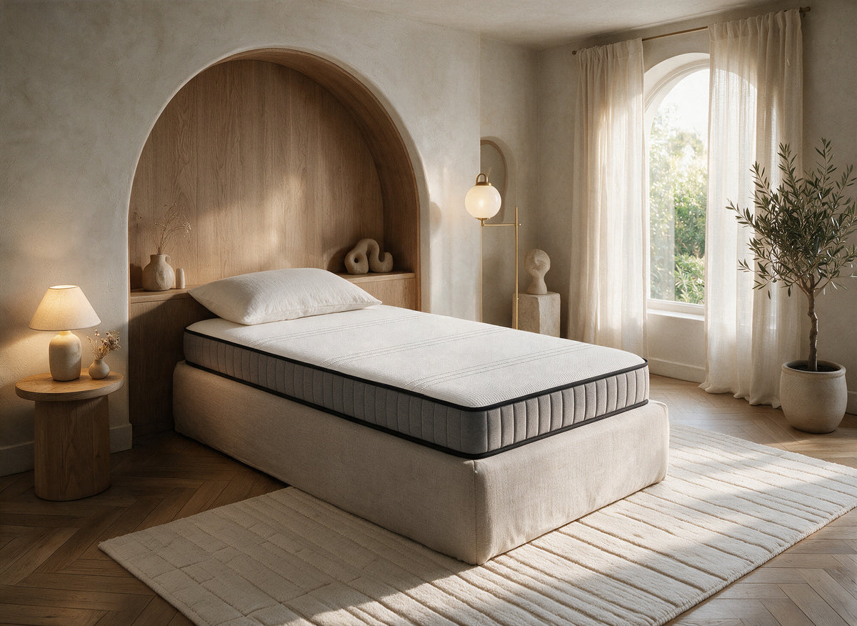 Matelas mousse ferme 90 x 190 cm épaisseur 15 cm WOLK