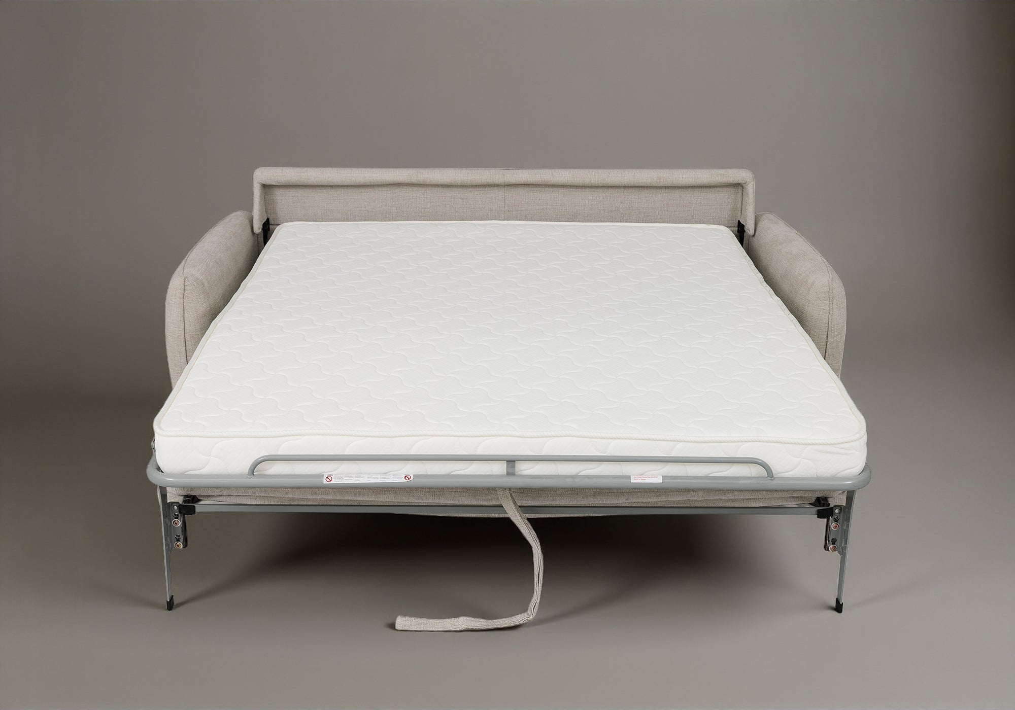 Canapé convertible 3 places en velours texturé beige CHIARA