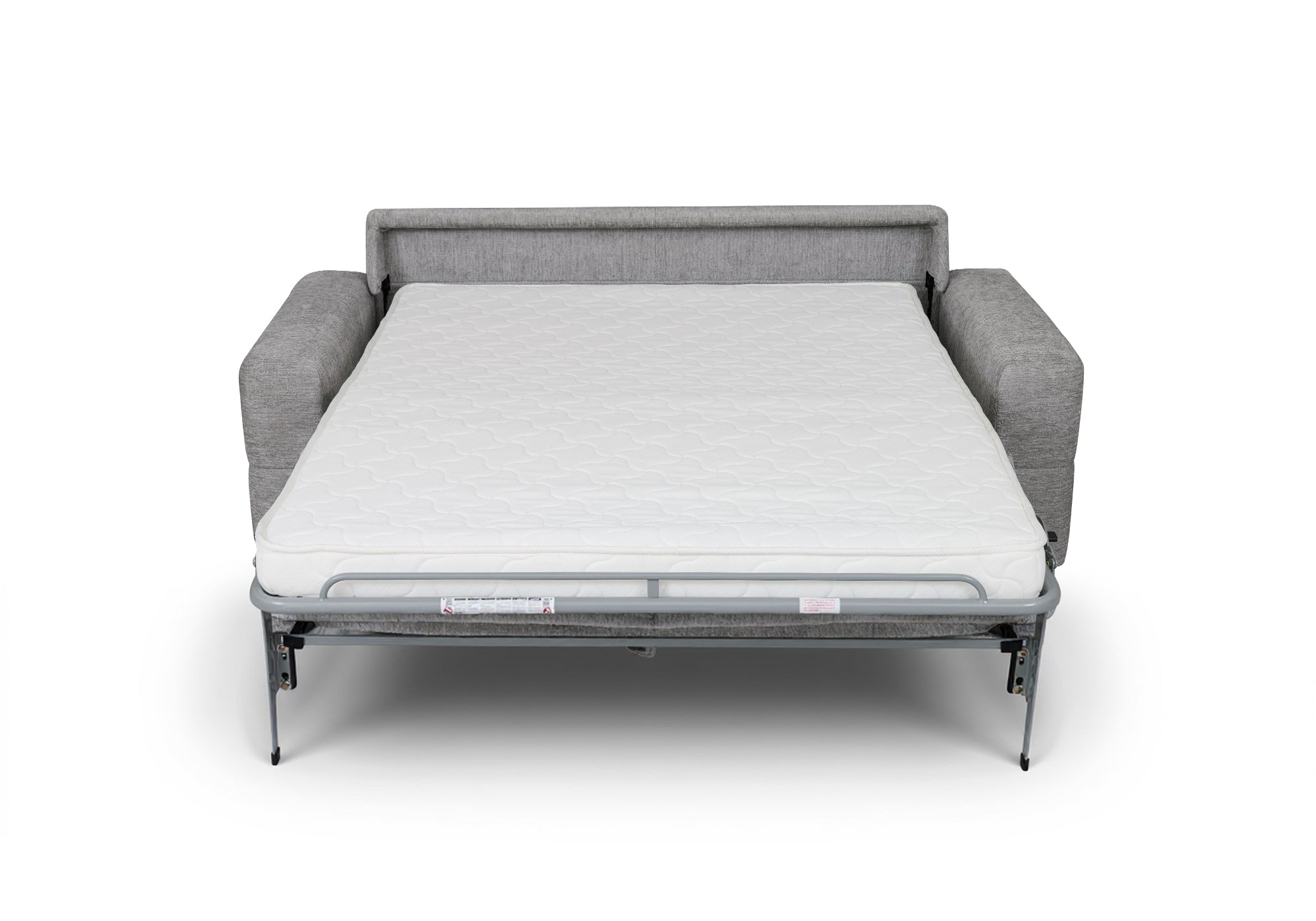 Canapé convertible 3 places en velours chiné gris clair AMAURY