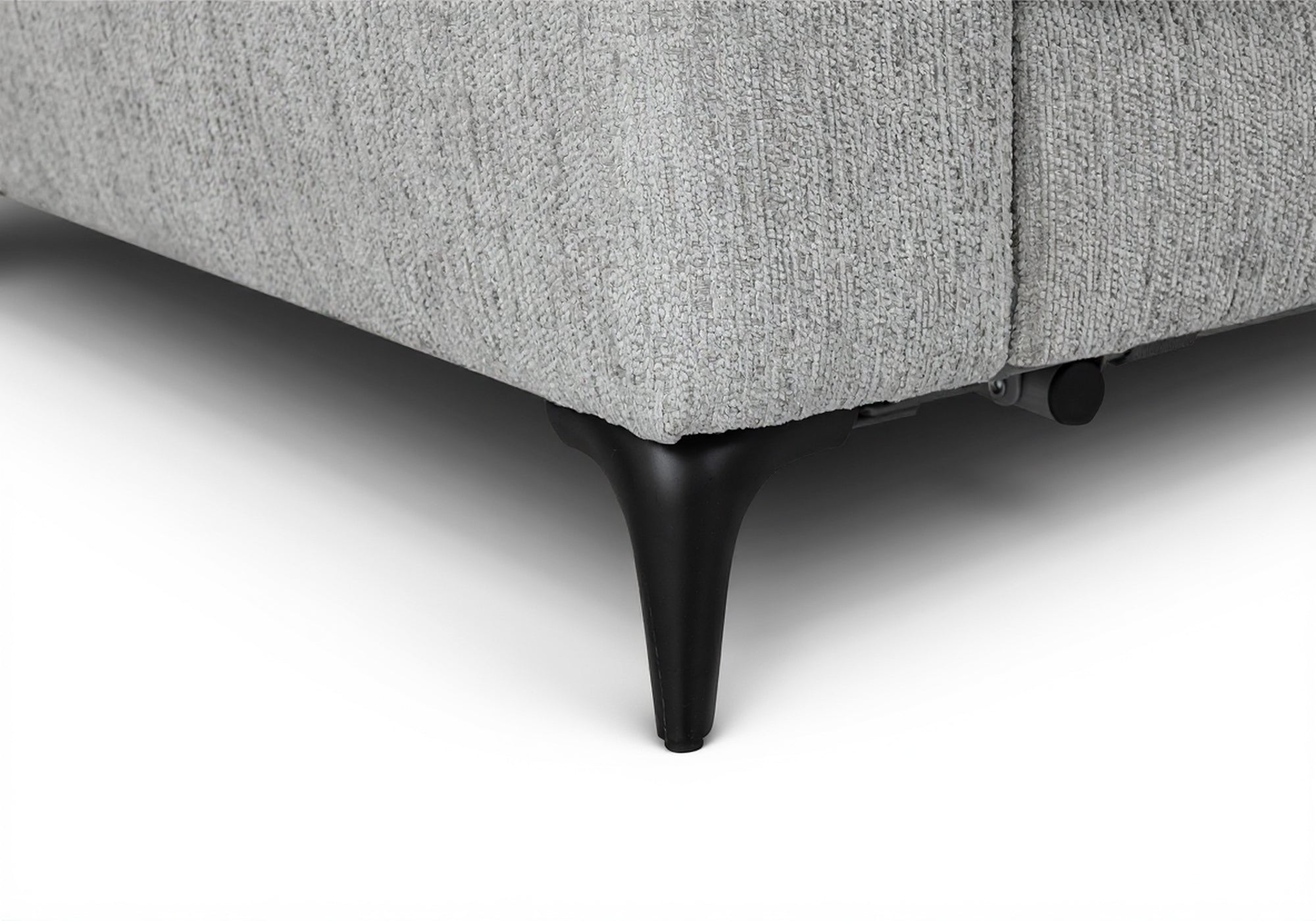 Canapé convertible 3 places en velours chiné gris clair NONA