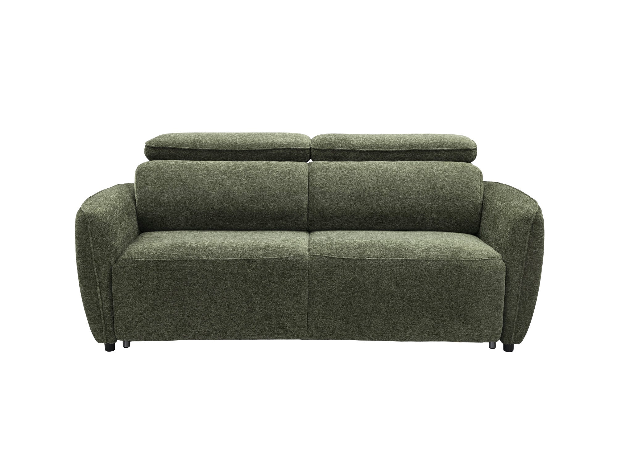 Canapé convertible express 3 places en tissu texturé vert JACINTHE