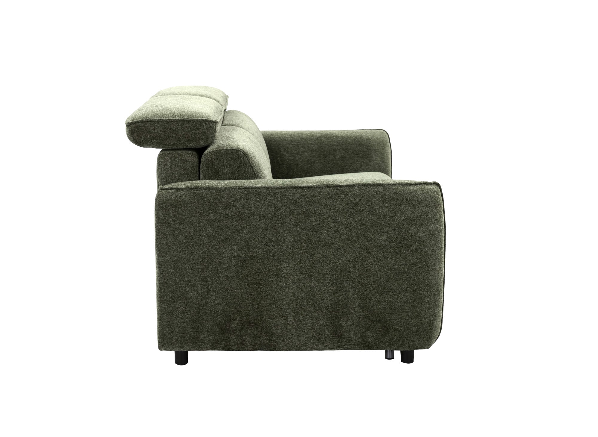 Canapé convertible express 3 places en tissu texturé vert JACINTHE
