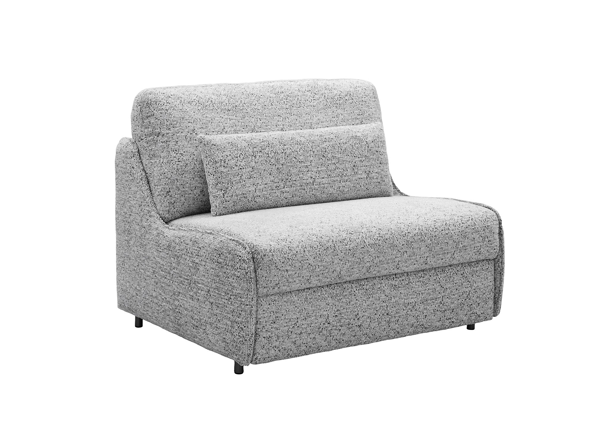 Canapé convertible express 1 place en tissu bouclette gris IMELDA