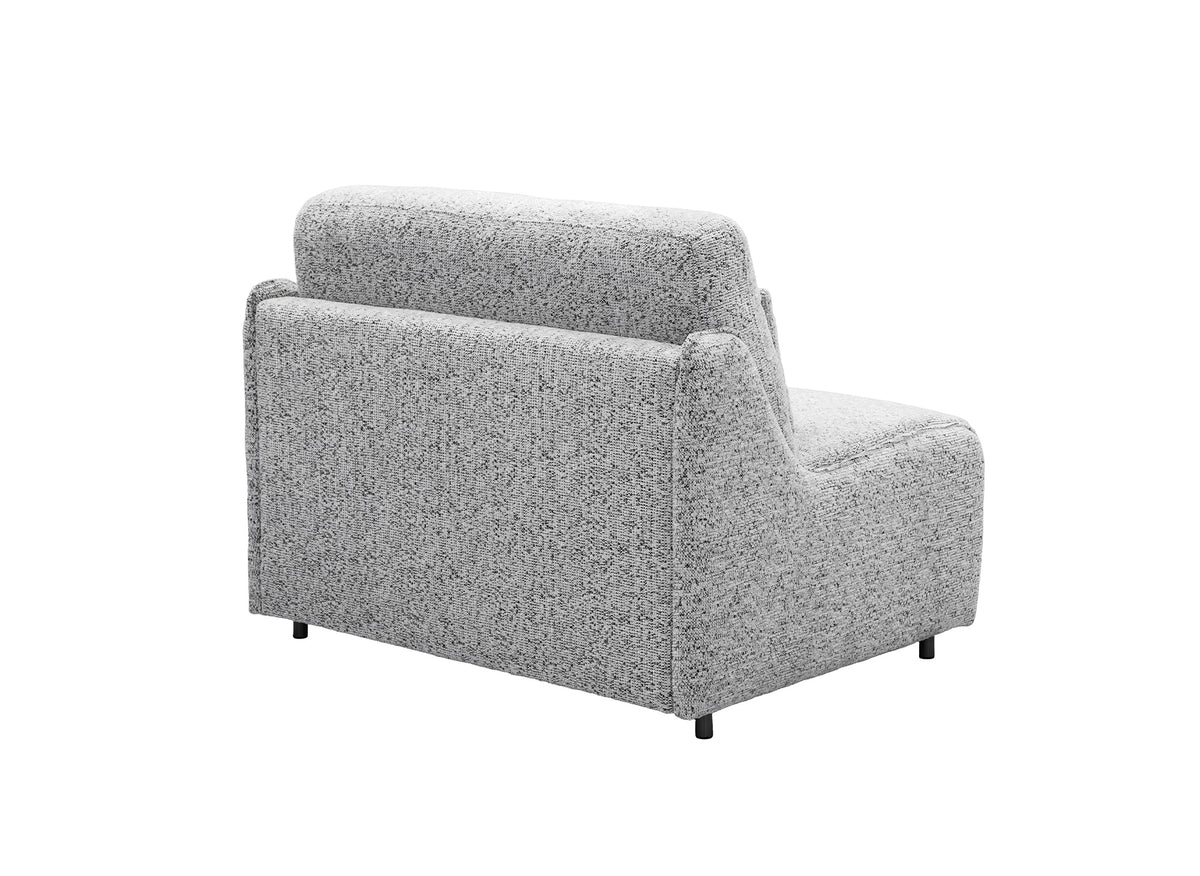 Canapé convertible express 1 place en tissu bouclette gris IMELDA