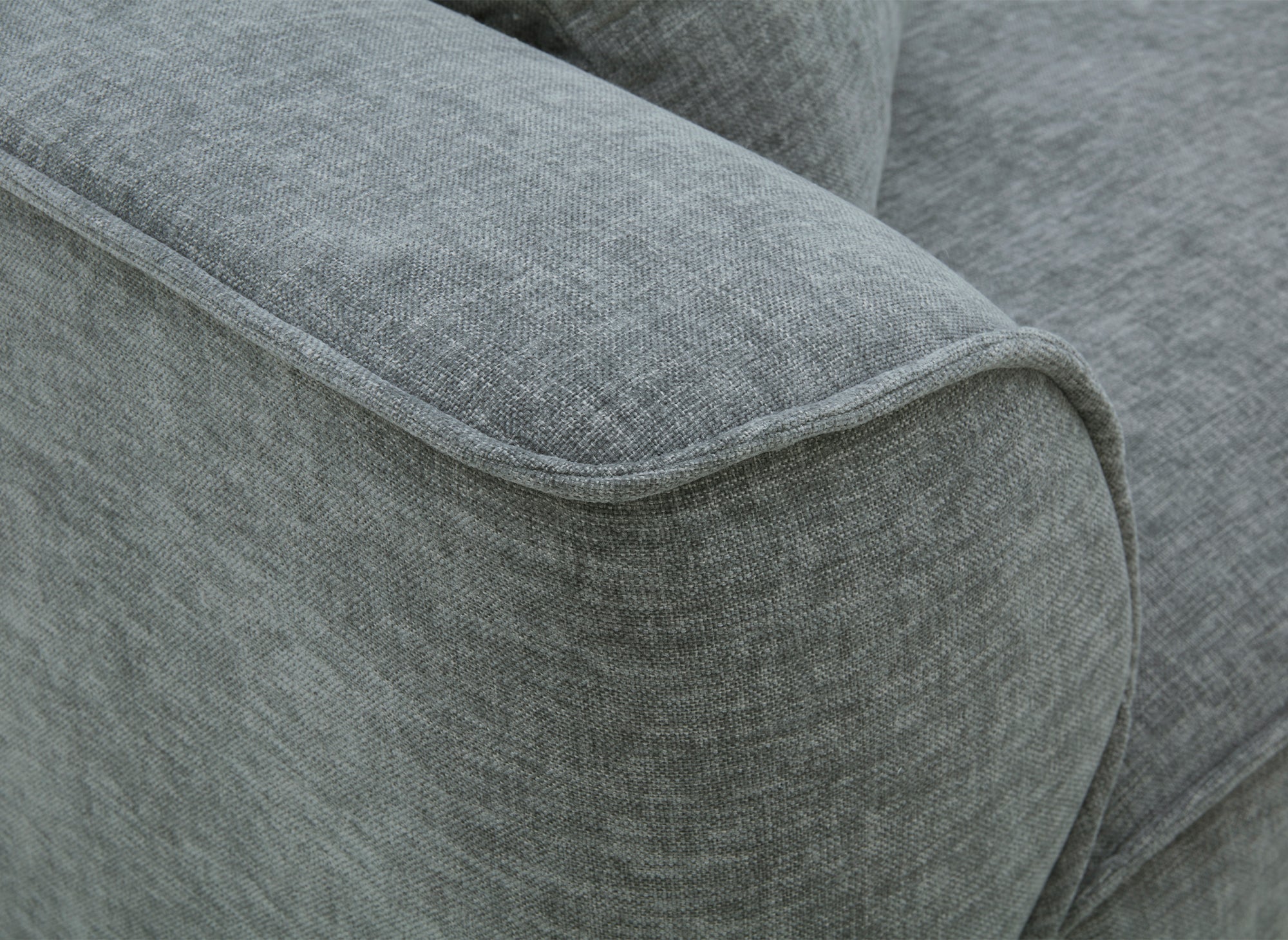 Canapé droit 3 places en velours chiné gris ABELIA