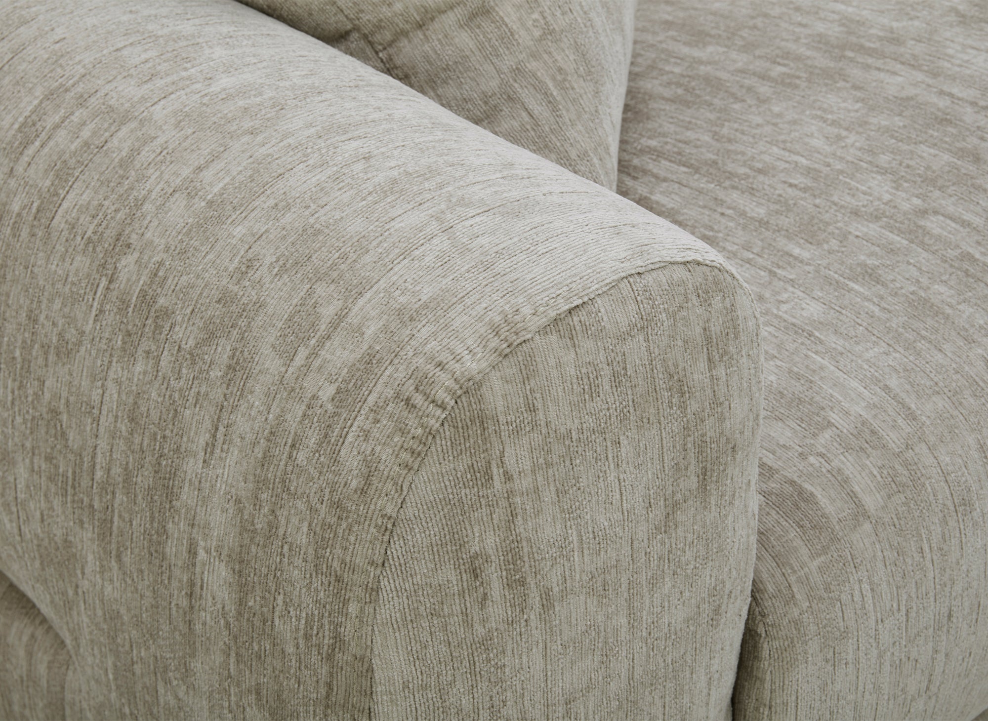 Canapé d'angle en velours chiné taupe BALIANE