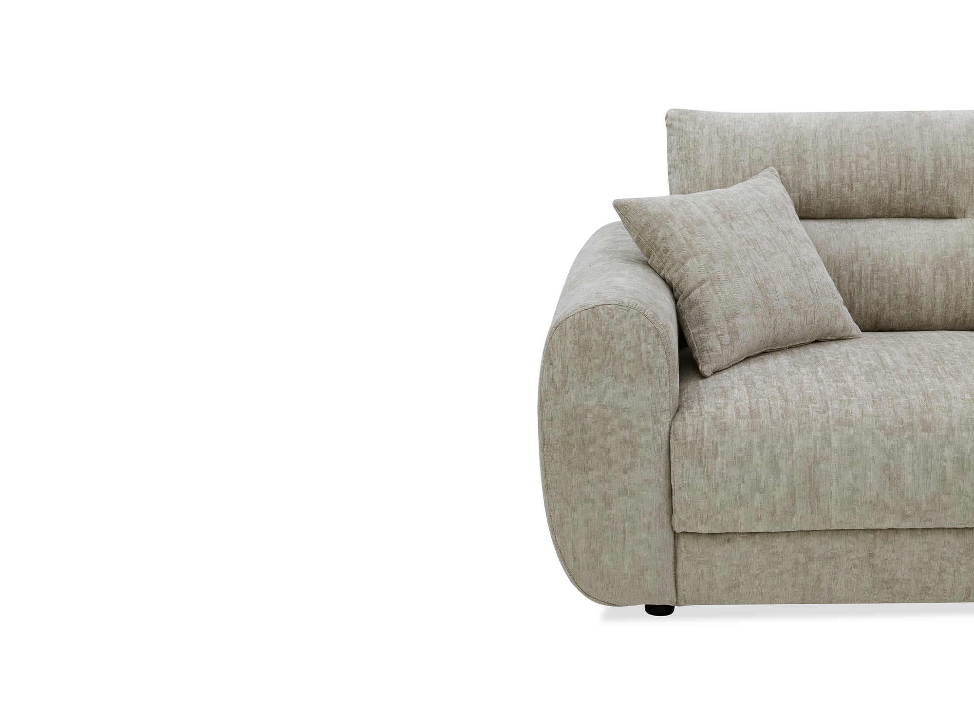 Canapé d'angle en velours chiné taupe BALIANE