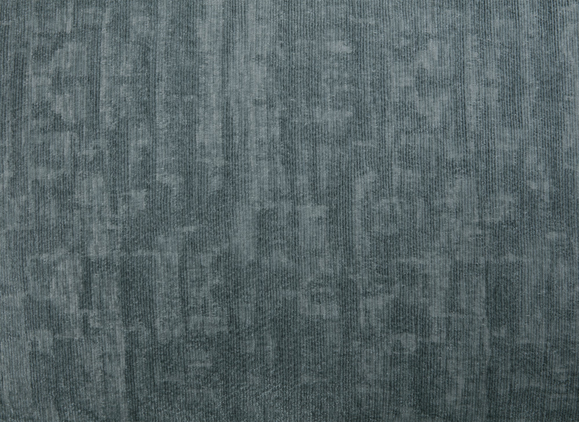 Canapé d'angle en velours chiné bleu BALIANE