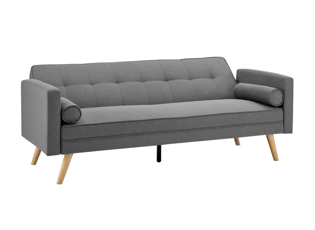 Banquette clic clac gris en tissu TANIA - DécoInParis